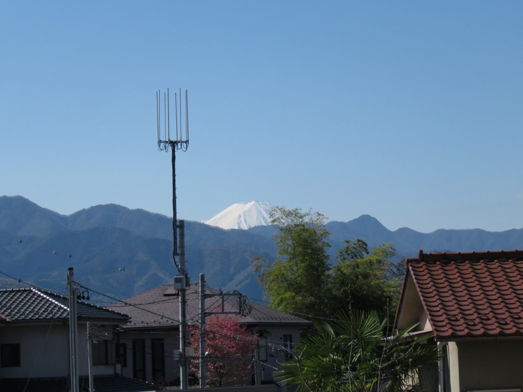 塩ノ山、富士山とPHSアンテナ