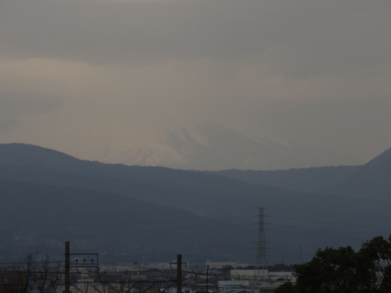 曽我丘陵ウォーキングコースと曽我梅林、富士山