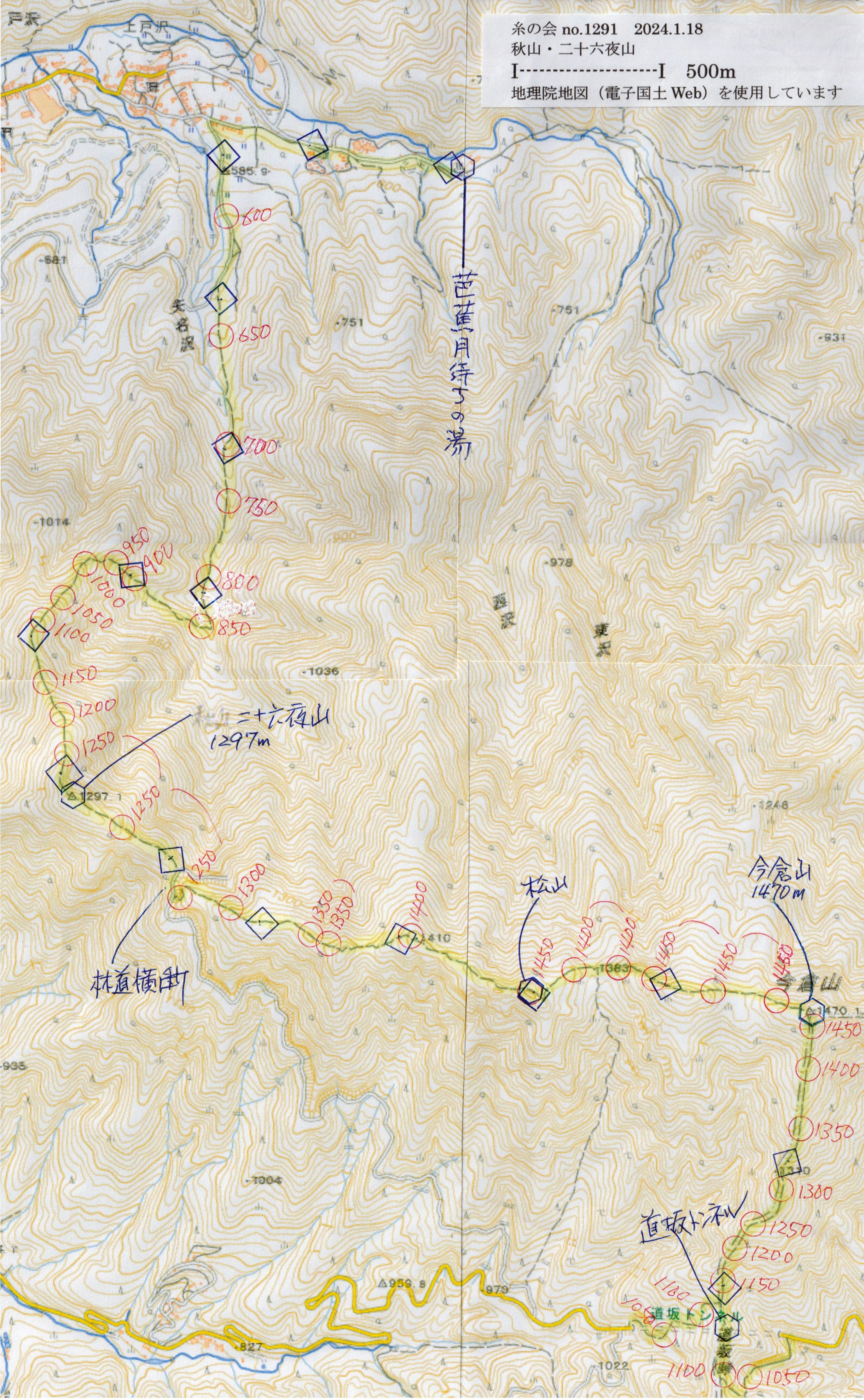 陣馬山地図、map