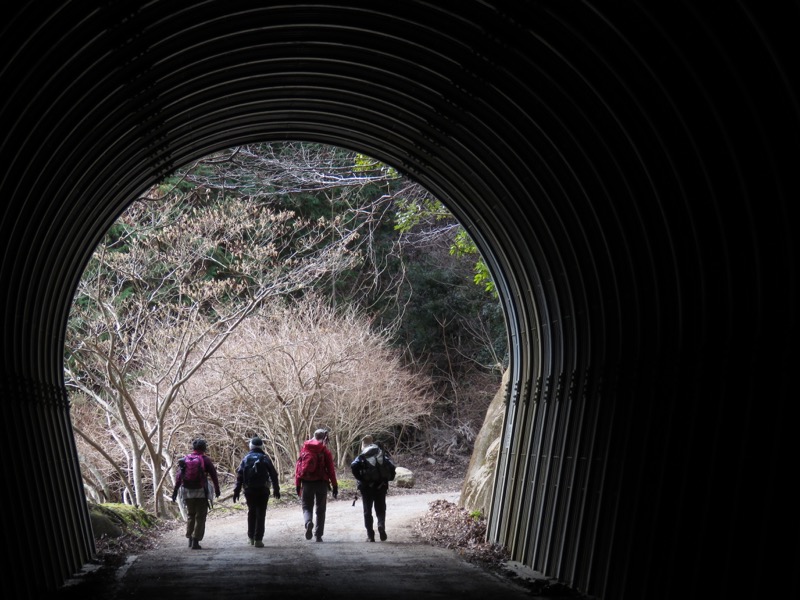 高宕山、三島神社→高宕山、怒田沢林道、高宕林道、怒田沢トンネル