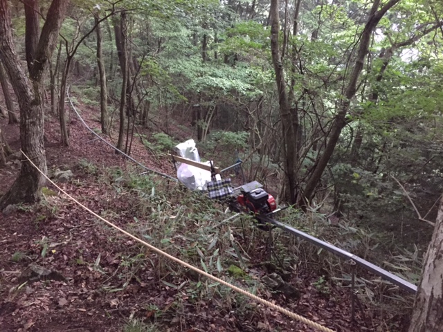 戸倉三山、登山道、モノレール