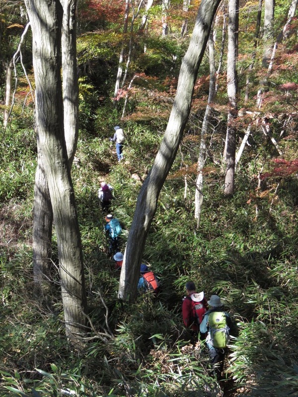 奥久慈・男体山から袋田の滝、男体山山頂〜袋田の滝