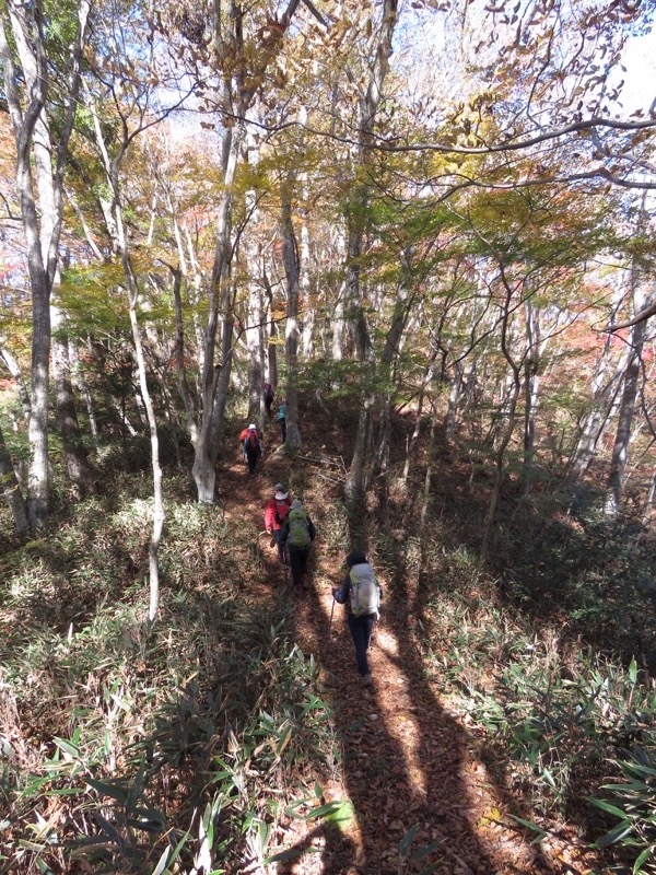 奥久慈・男体山から袋田の滝、男体山山頂〜袋田の滝