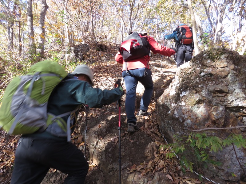 奥久慈・男体山から袋田の滝、男体山山頂〜袋田の滝