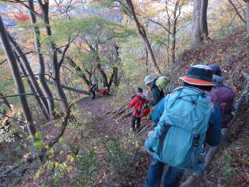 奥久慈・男体山から袋田の滝、男体山山頂〜袋田の滝、月居山から月居観音堂