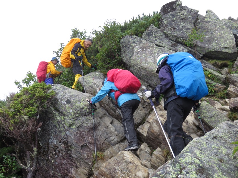 常念岳〜蝶ヶ岳、登山