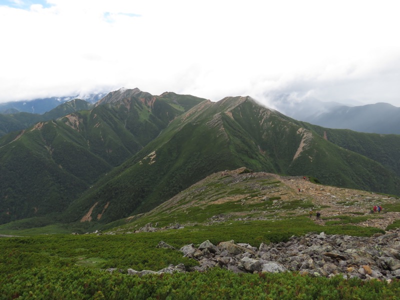 常念岳〜蝶ヶ岳、登山