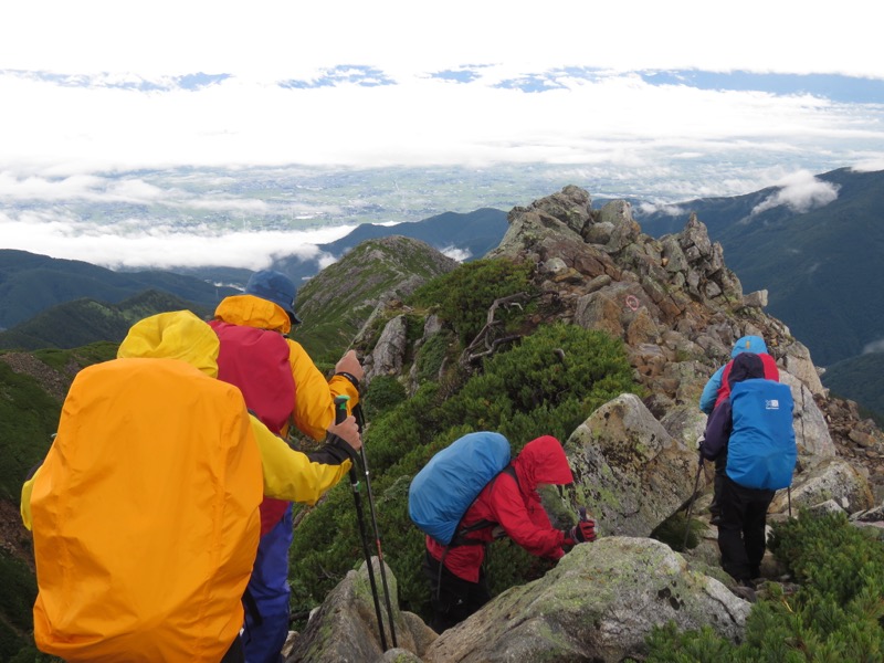 常念岳〜蝶ヶ岳、登山