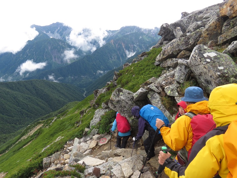 常念岳〜蝶ヶ岳、登山