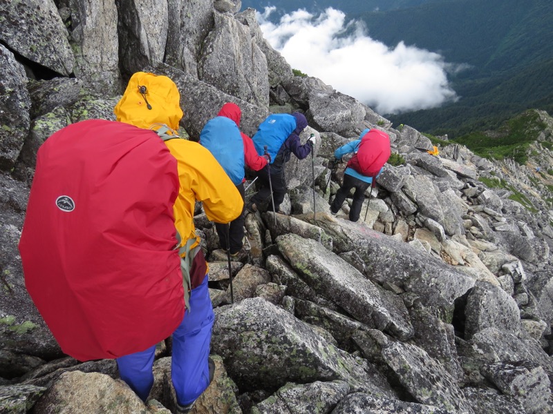 常念岳〜蝶ヶ岳、登山