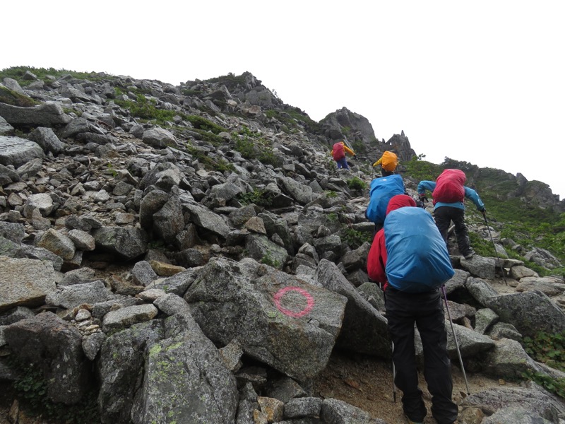 常念岳〜蝶ヶ岳、登山