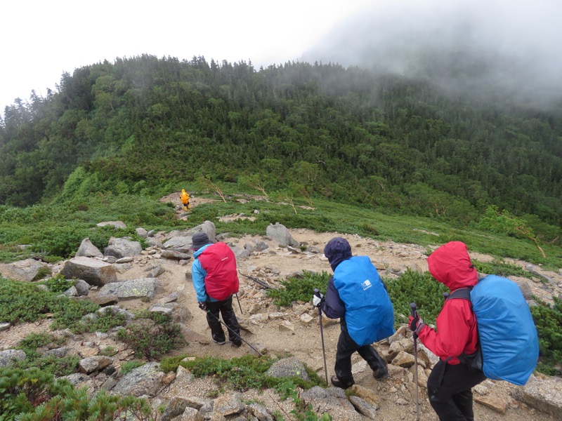 常念岳〜蝶ヶ岳、登山