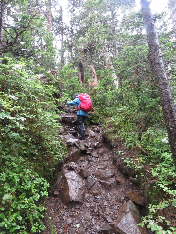 常念岳〜蝶ヶ岳、登山