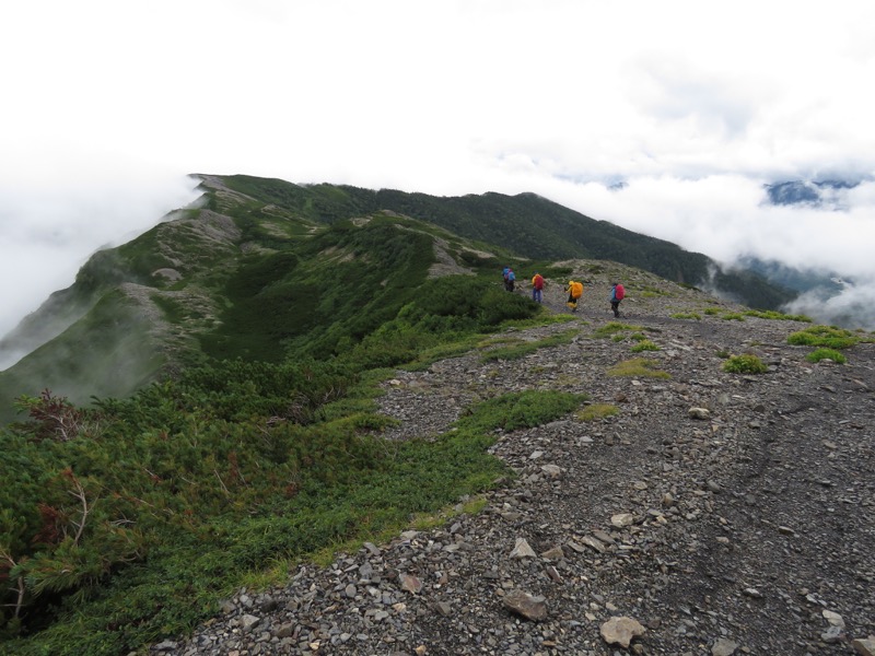 常念岳〜蝶ヶ岳、登山