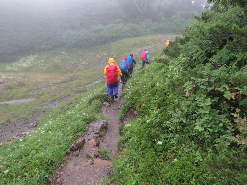 蝶ヶ岳〜徳沢〜上高地、登山