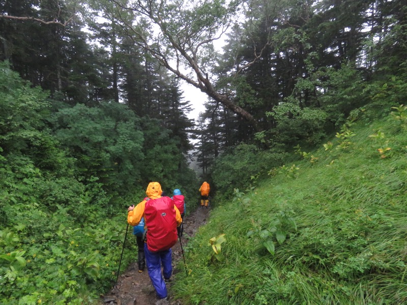 蝶ヶ岳〜徳沢〜上高地、登山