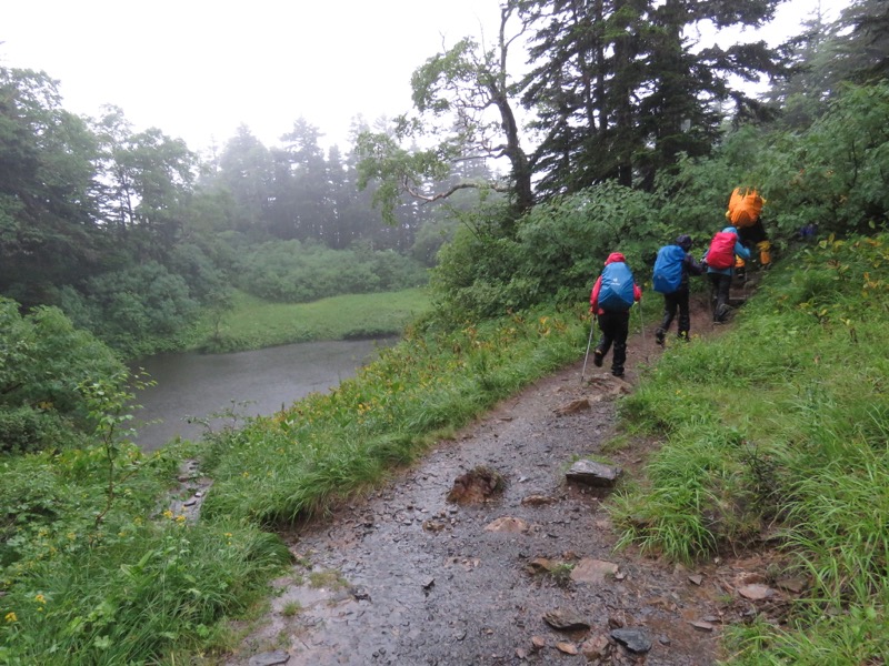 蝶ヶ岳〜徳沢〜上高地、登山