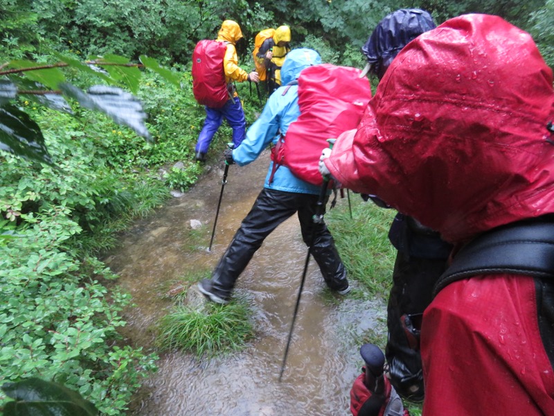 蝶ヶ岳〜徳沢〜上高地、登山