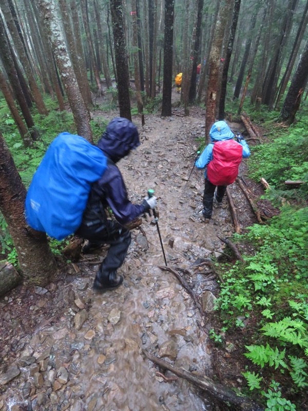 蝶ヶ岳〜徳沢〜上高地、登山