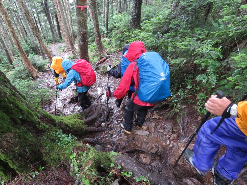 蝶ヶ岳〜徳沢〜上高地、登山