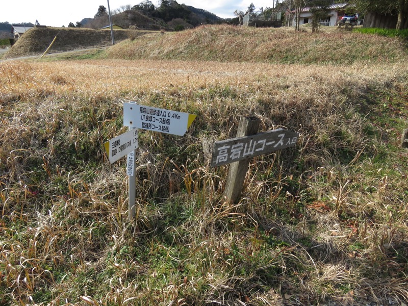 高宕山、三島神社→高宕山、怒田沢林道、高宕林道