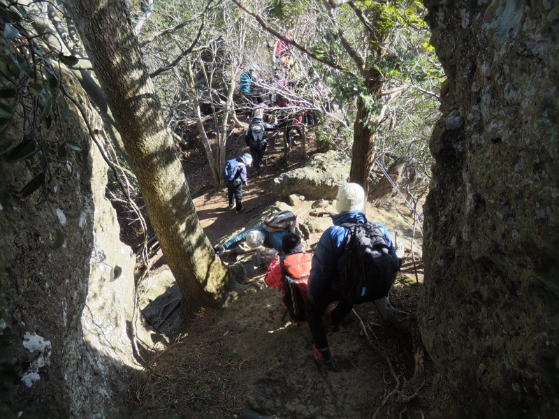 高宕山、高宕山→奥畑バス停、山頂直下