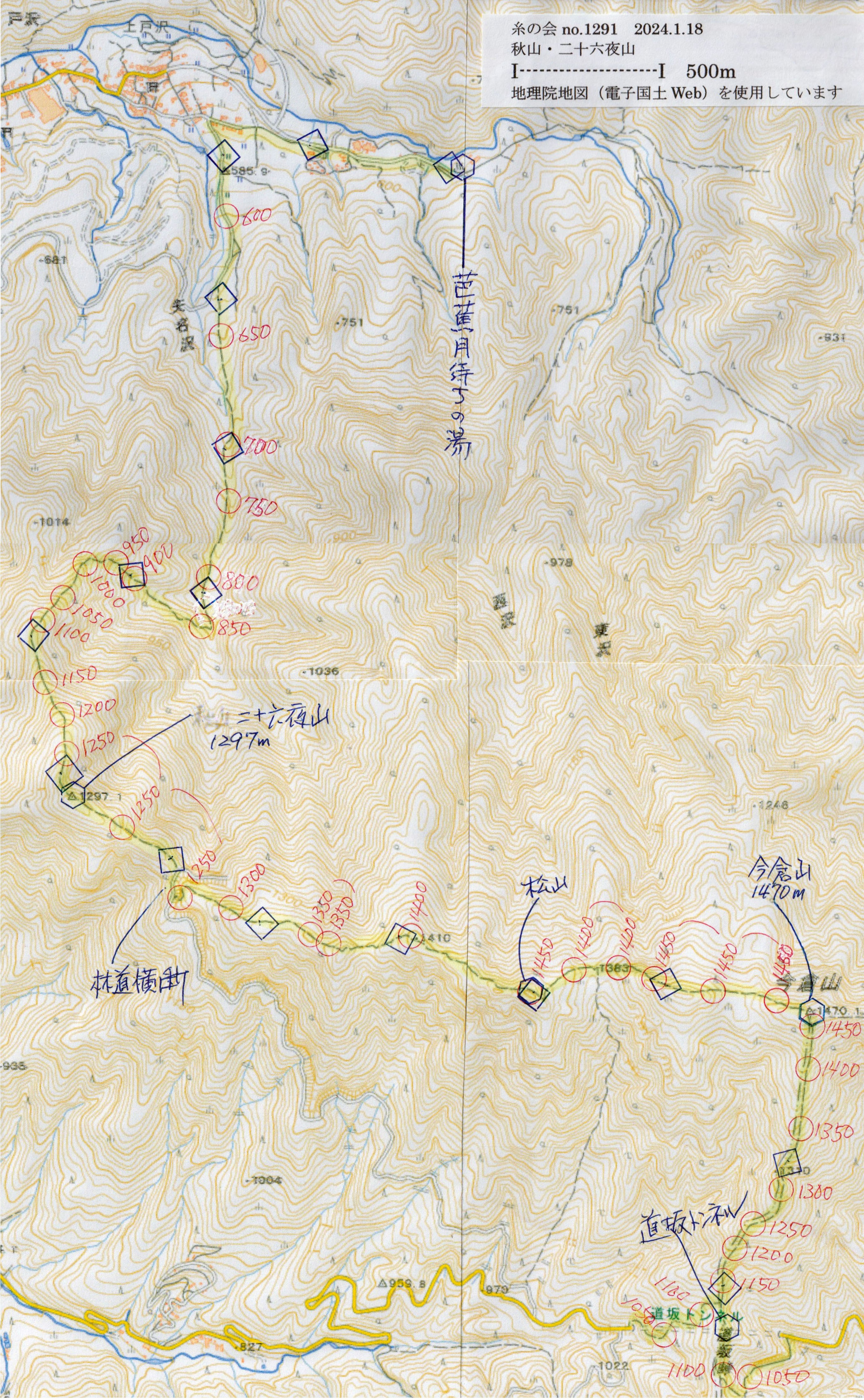 陣馬山地図、map
