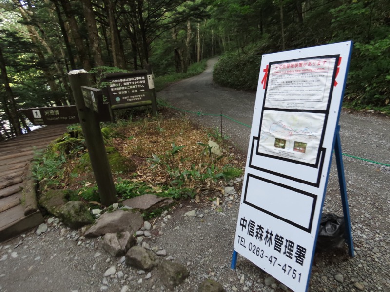 蝶ヶ岳、上高地右岸歩道