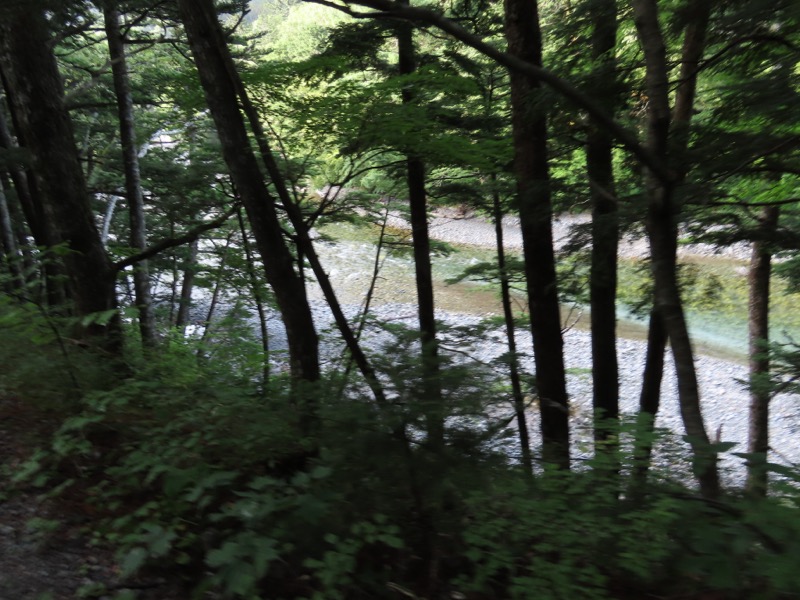 蝶ヶ岳、上高地右岸歩道