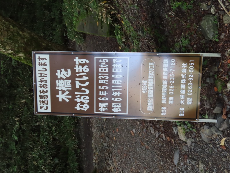 蝶ヶ岳、上高地右岸歩道