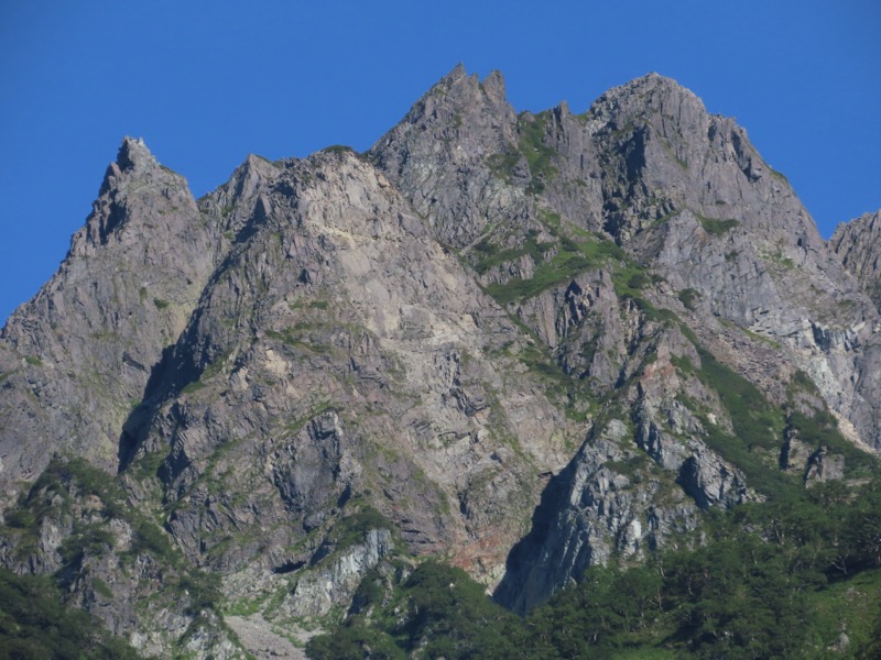 蝶ヶ岳、上高地右岸歩道