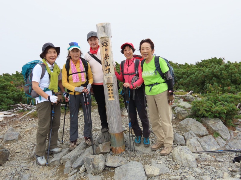 蝶ヶ岳、上高地右岸歩道