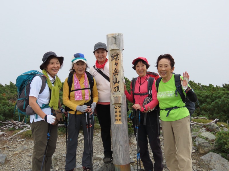 蝶ヶ岳、上高地右岸歩道