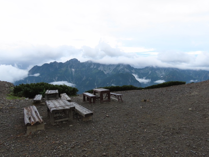 蝶ヶ岳、上高地右岸歩道
