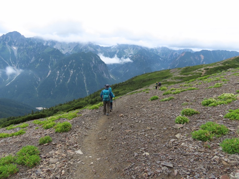 蝶ヶ岳、上高地右岸歩道