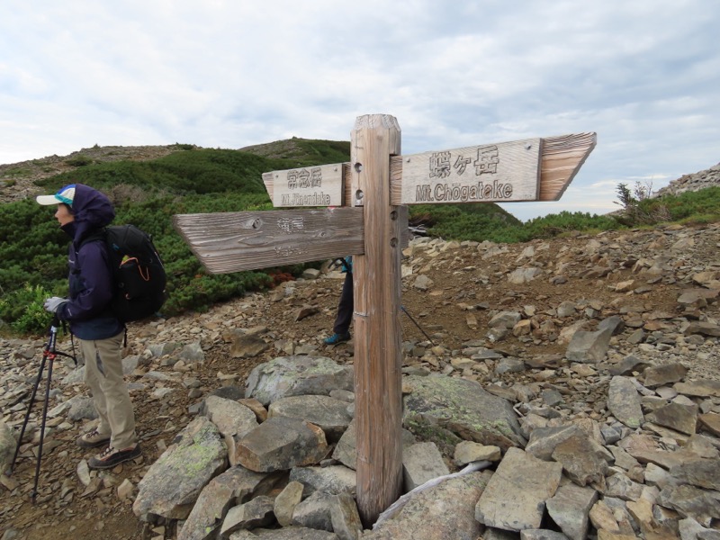 蝶ヶ岳、上高地右岸歩道