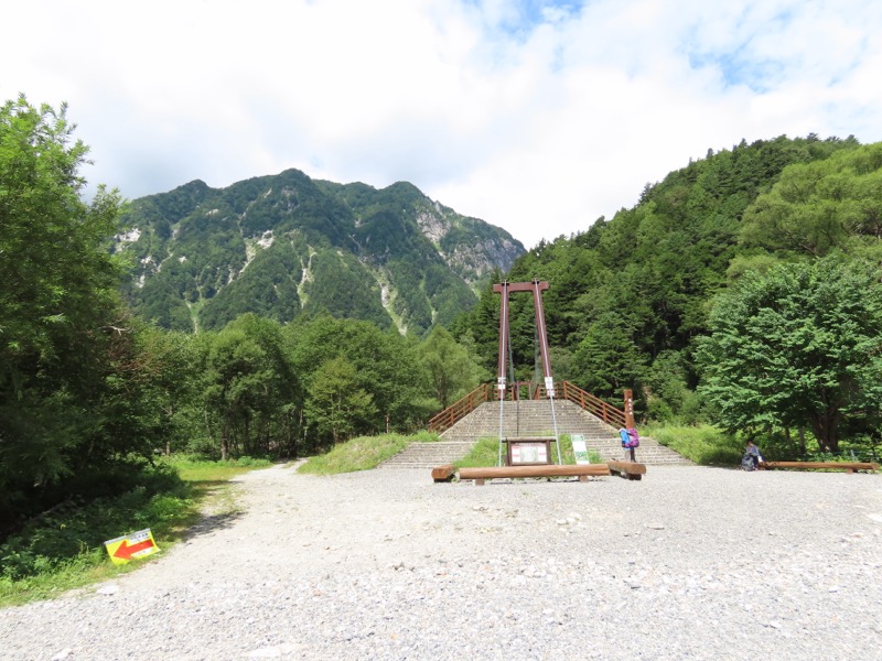 蝶ヶ岳、上高地右岸歩道