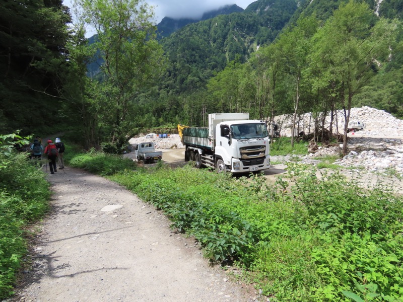 蝶ヶ岳、上高地右岸歩道