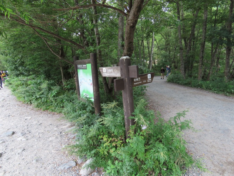 蝶ヶ岳、上高地右岸歩道
