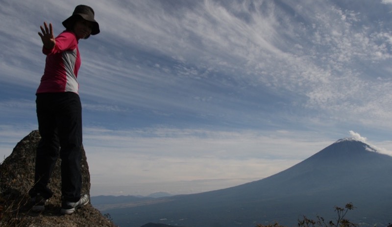 「節刀ヶ岳」の富士山