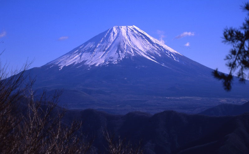 「蛾ヶ岳」の富士山