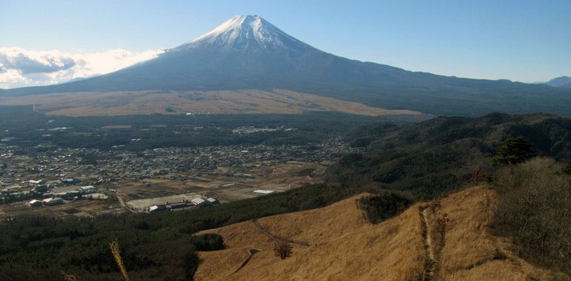 「杓子山」の富士山